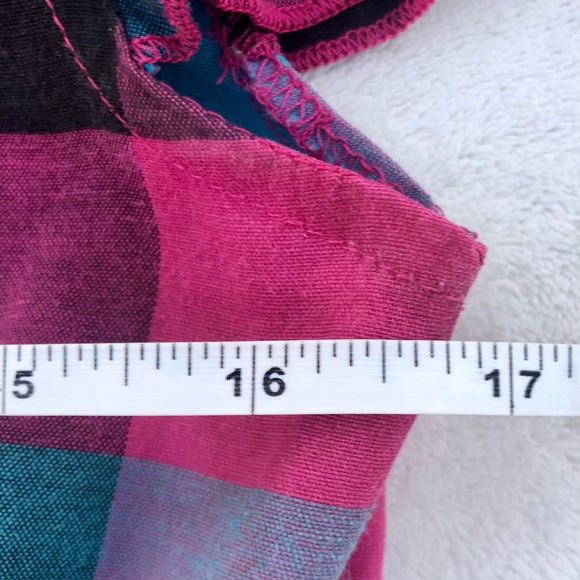 Old Skool Womens Shirt Plaid Ruffle Sleeve Sz. Small - Picture 4 of 13